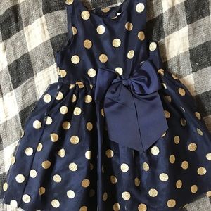 Gold glitter polka dot H&M dress
